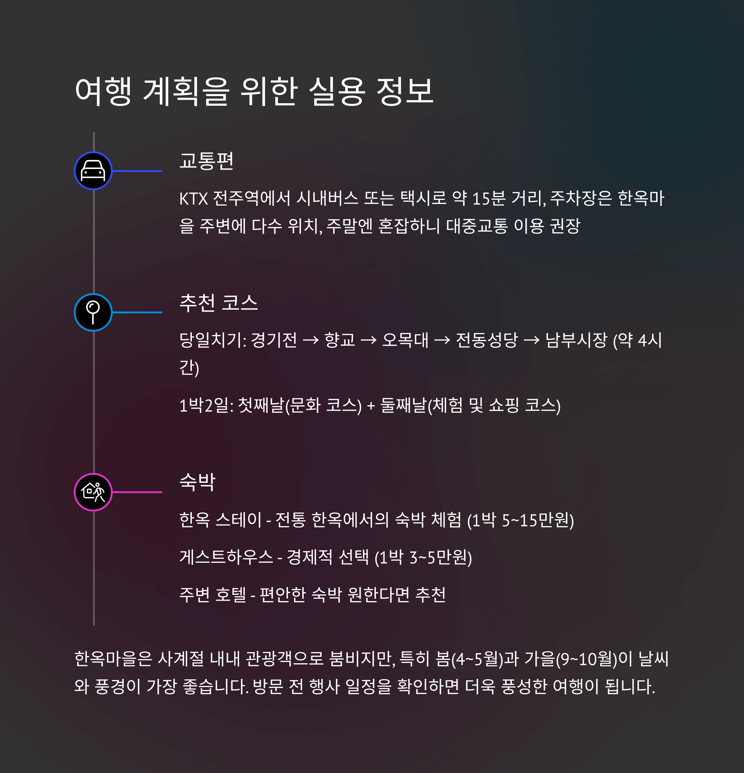 전주여행, 한옥마을 슬로시티에서 느끼는 한국의 맛과 멋