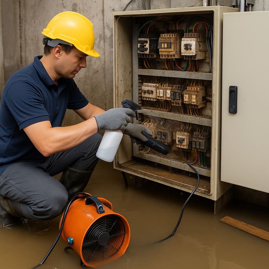 침수된 전기&middot;기계설비 복구와 관리: 완전한 재가동을 위한 실전 가이드