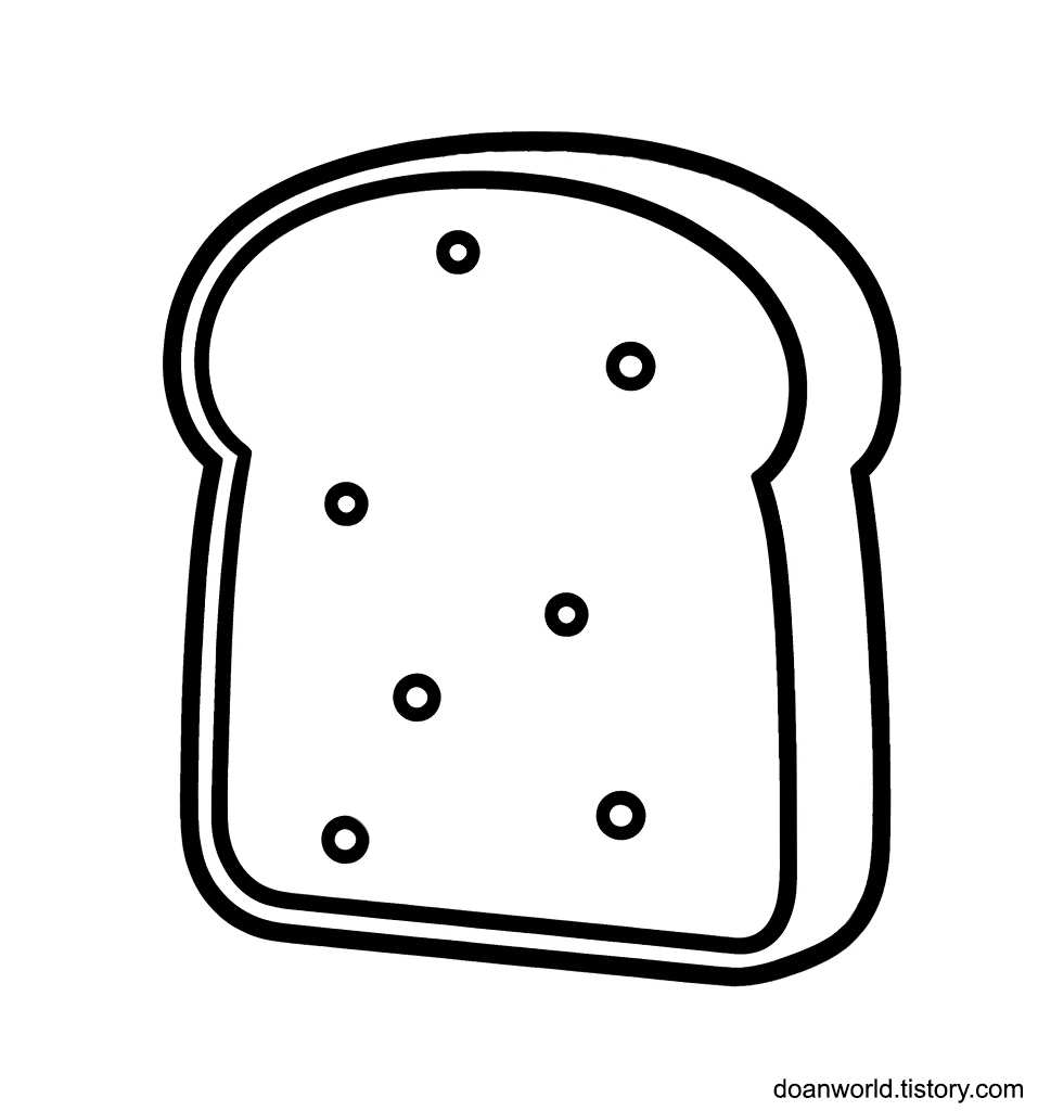 식빵 색칠공부 도안