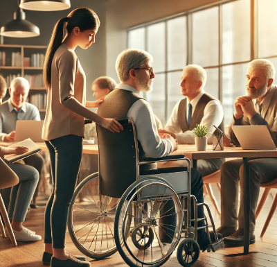 장애인을 위한 멘토링 및 커뮤니티 관련 이미지