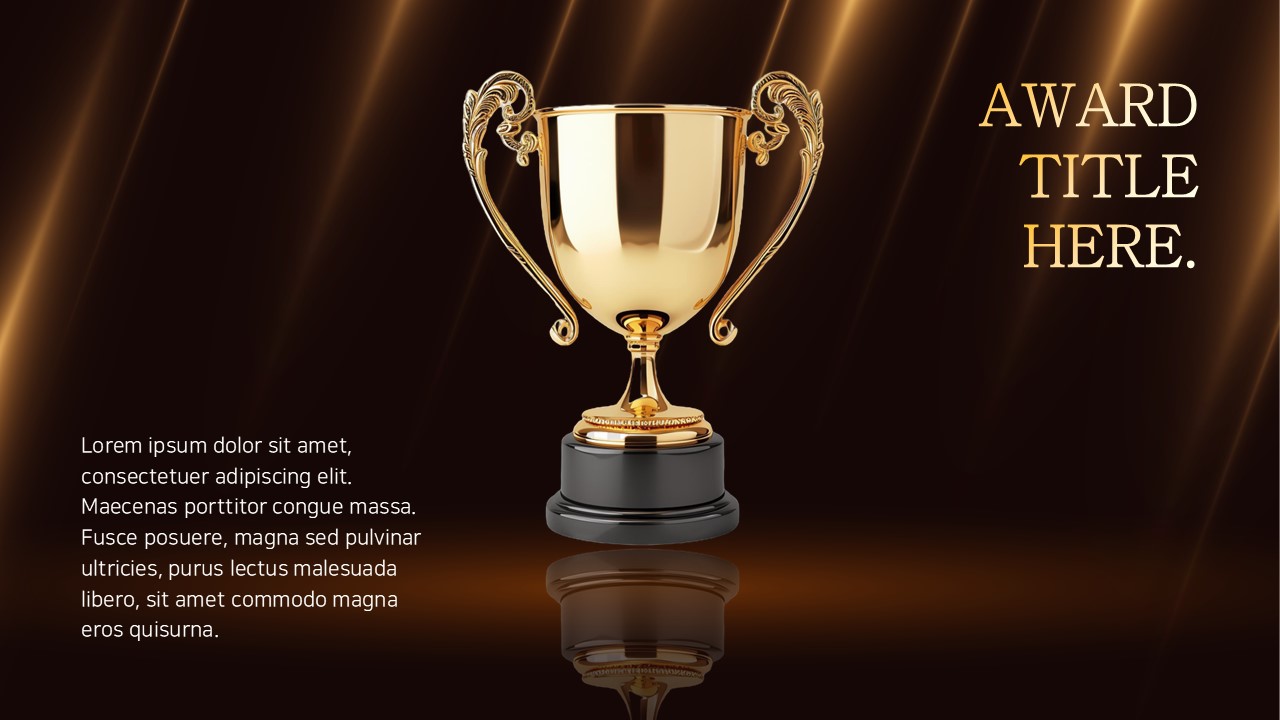 연말 시상식 PPT 템플릿, 피피티 템플릿