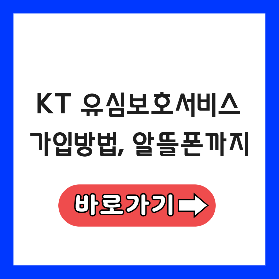 KT 유심보호서비스 가입방법 총정리: 알뜰폰 포함