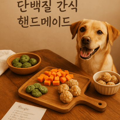강아지를 위한 단백질 간식 핸드메이드