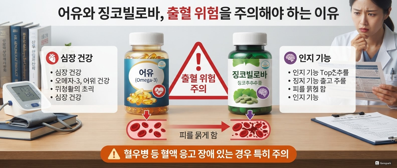 어유와 징코빌로바, 출혈 위험을 주의해야 하는 이유