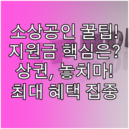 지역 상권 위한 소비지원금 소상공인 ..