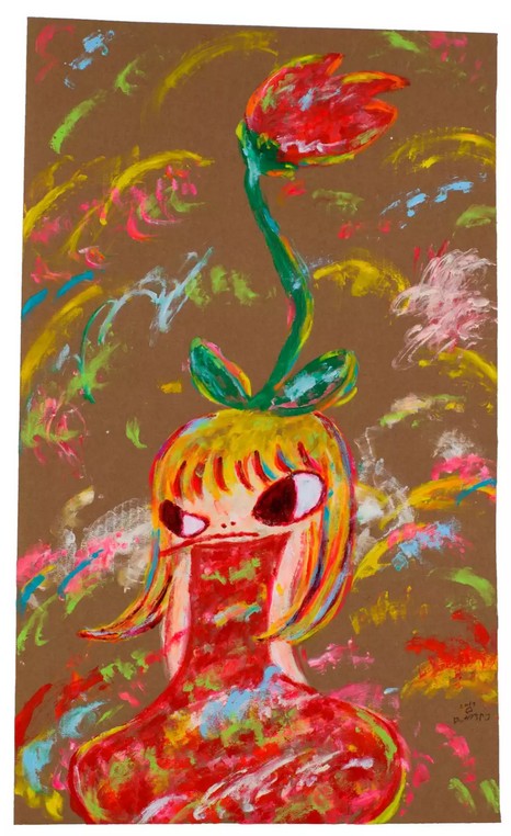 아야코 룩카쿠 작품&#44; 핑거페인팅