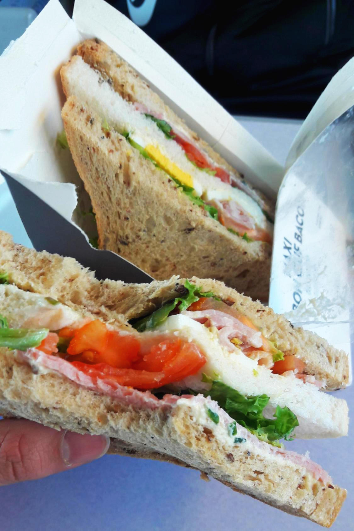 리옹역에서 사온 점심용 샌드위치