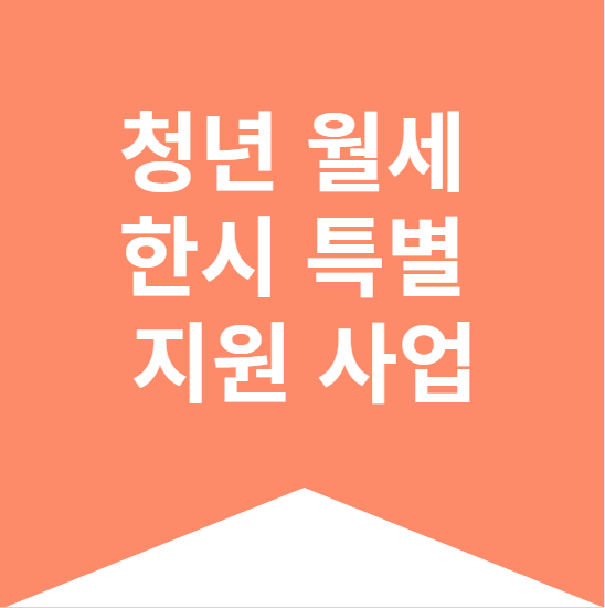 청년 월세 한시 특별 지원 사업