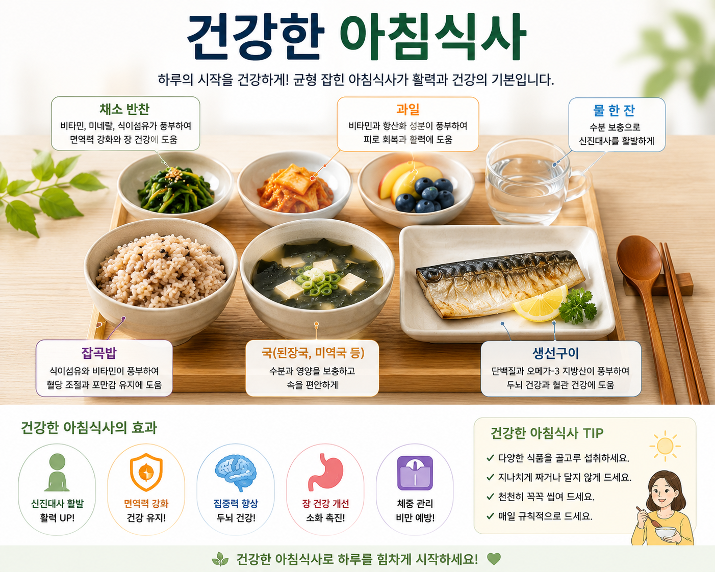건강한 점심 식사