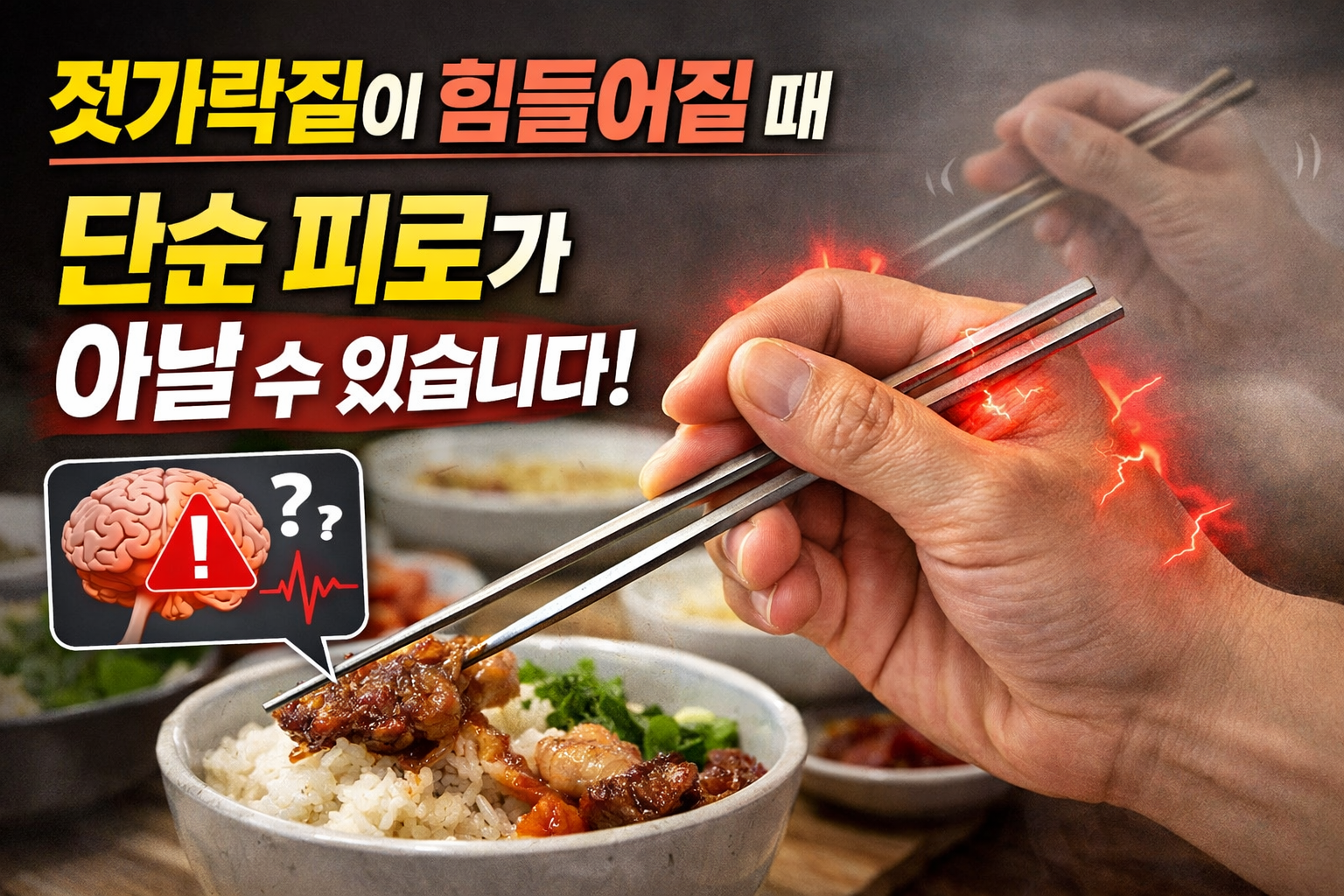 젓가락질이 힘들어질 때