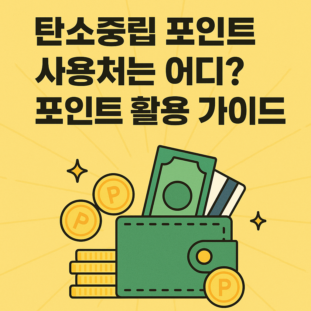 탄소중립 포인트 사용처 꿀팁