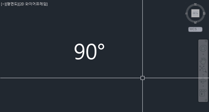 오토캐드 각도 기호