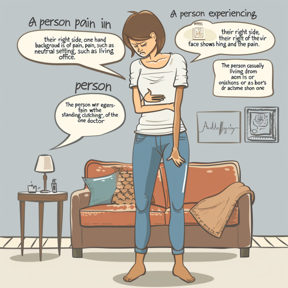 오른쪽 옆구리 통증 의심되는 병