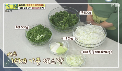 김칫소 재료