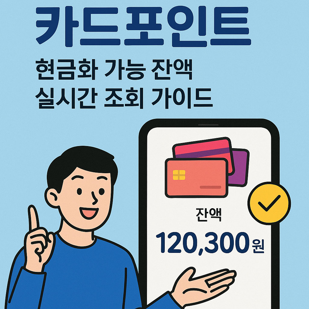카드포인트 현금화 가능 잔액 실시간 조회 가이드 (2025)