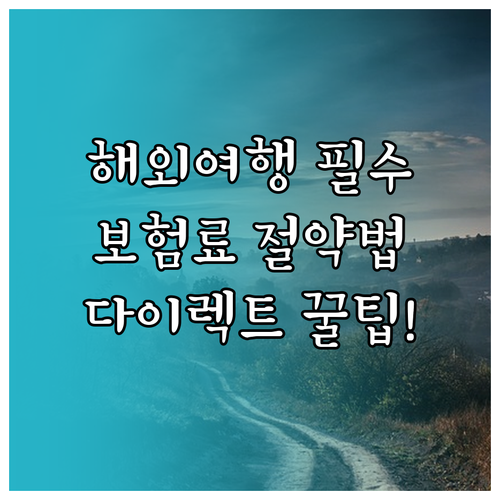 해외여행 보험료 절약하는 다이렉트 가..