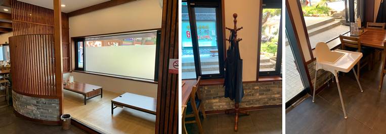 좌식 테이블 및 앞치마, 유아의자