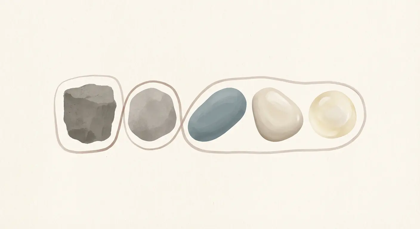 An illustration showing identity remaining stable despite gradual change