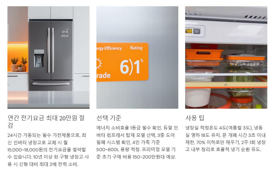 효율 좋은 냉장고