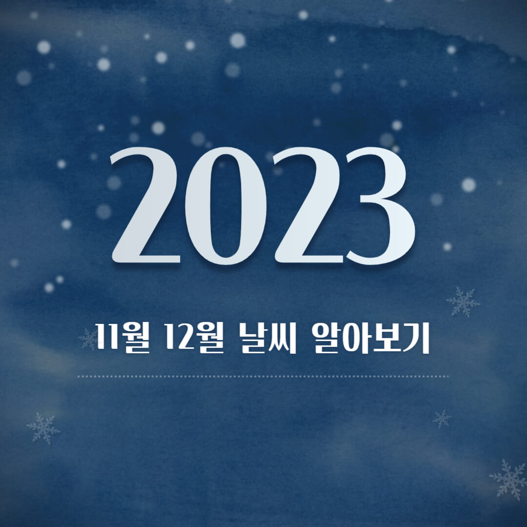 2023년 11월 12월 날씨