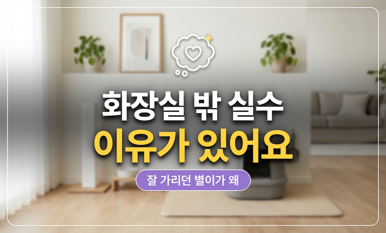 고양이 화장실 밖 실수 이유