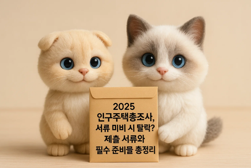 2025 인구주택총조사, 서류 미비 시 탈락? 제출 서류와 필수 준비물 총정리