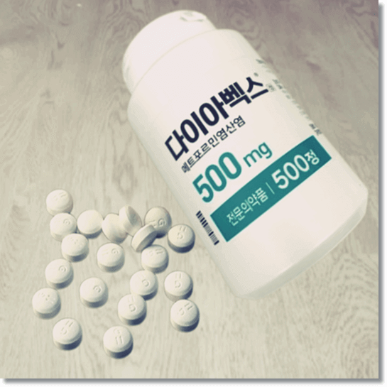 메트포르민 복용량, 메트포르민염산염 약물