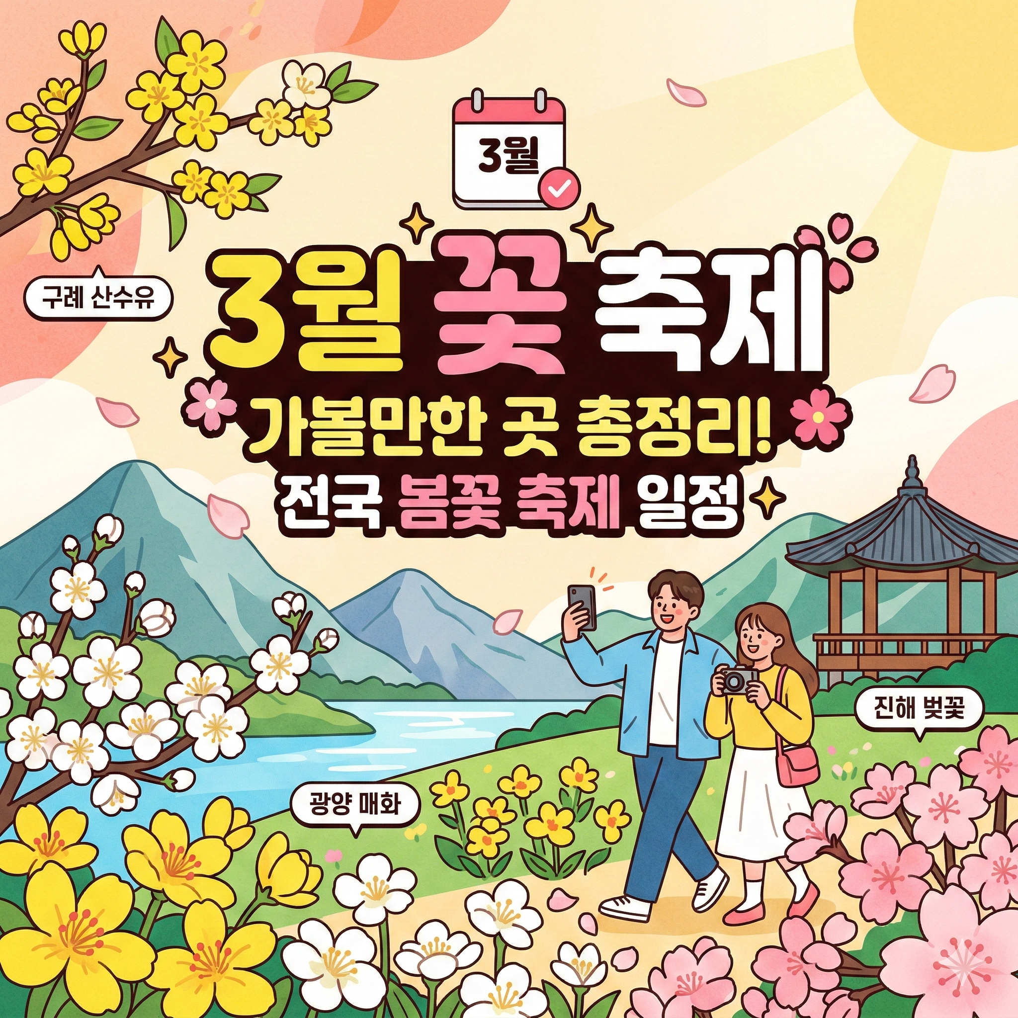 3월 꽃 축제 가볼만한 곳 총정리! 전국 봄꽃 축제 일정 및 방문 팁