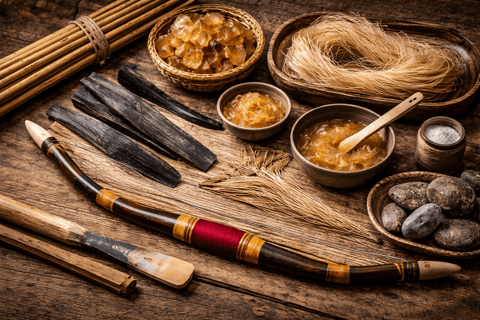 전통 활 제작 방식