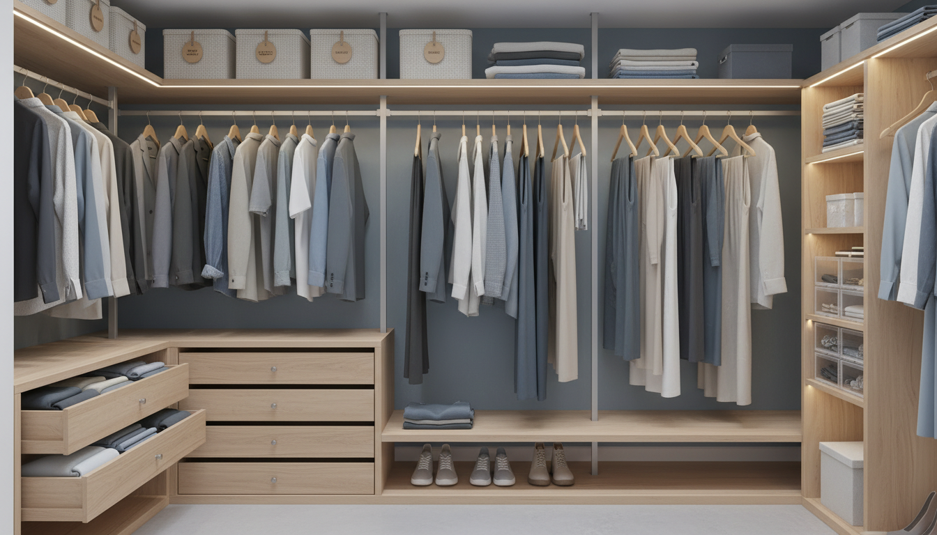 지속 가능한 패션을 실천하며 옷을 교환하는 친구들의 즐거운 모습.