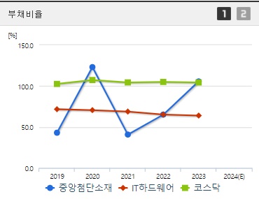 중앙첨단소재 주가 전망 부채비율 (1010)