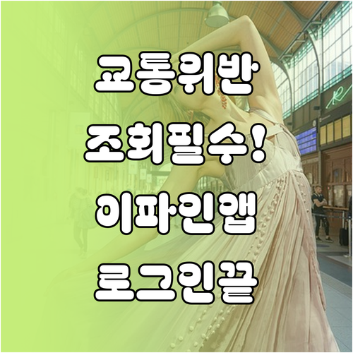 교통 위반 내역 실시간 조회 방법 이..