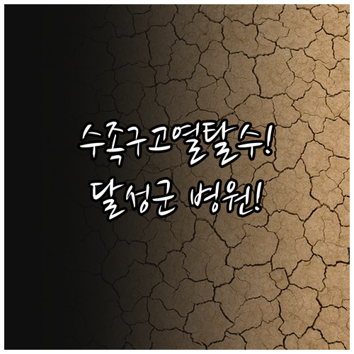 수족구 고열 탈수 신호와 달성군 병원..