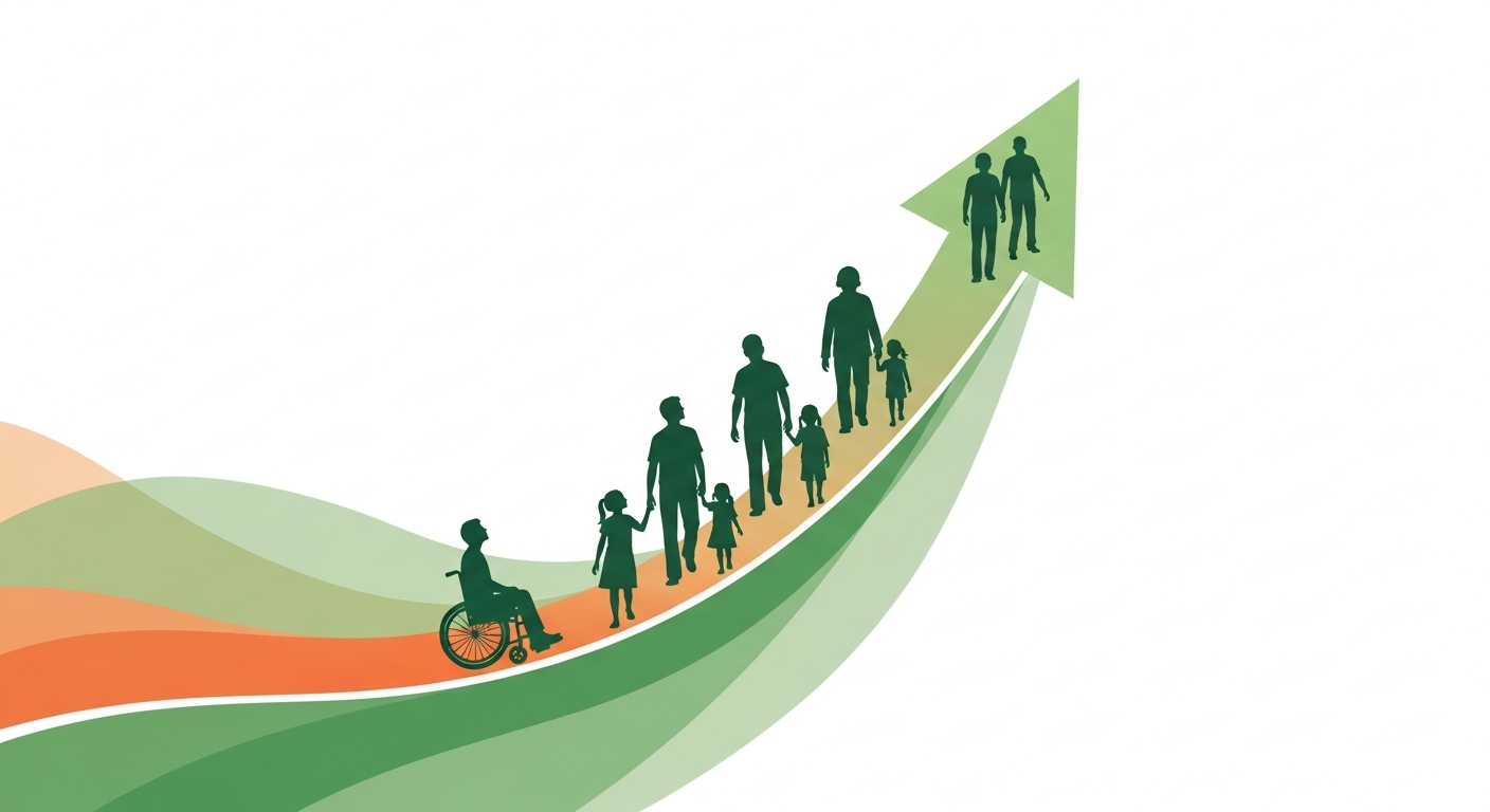 사랑온 난방비 지원 대상 확대를 시각적으로 보여주는 인포그래픽 이미지.