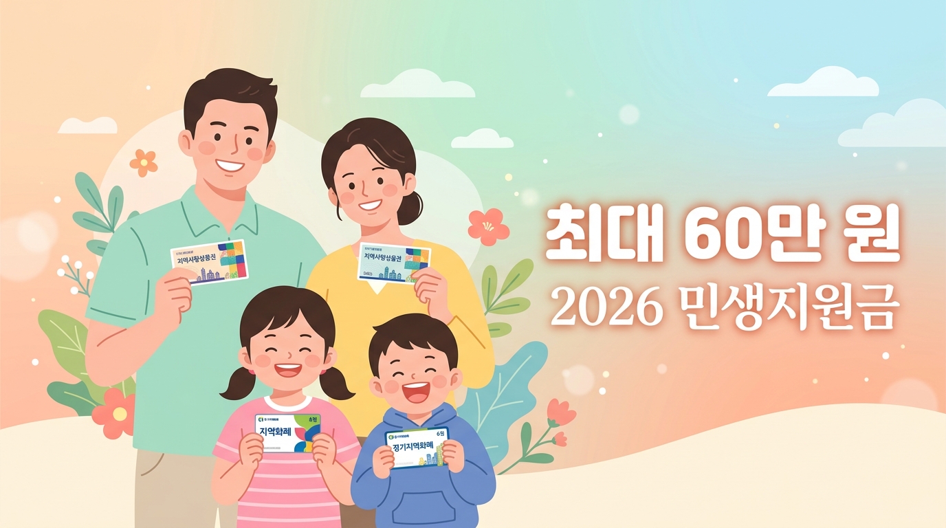 2026 민생지원금 신청 방법 소득 하위 70% 최대 60만 원 가이드