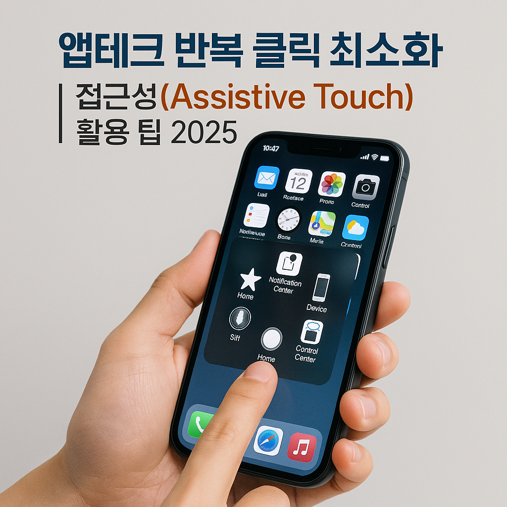 앱테크 반복 클릭 최소화 ｜ 접근성(Assistive Touch) 활용 팁 2025