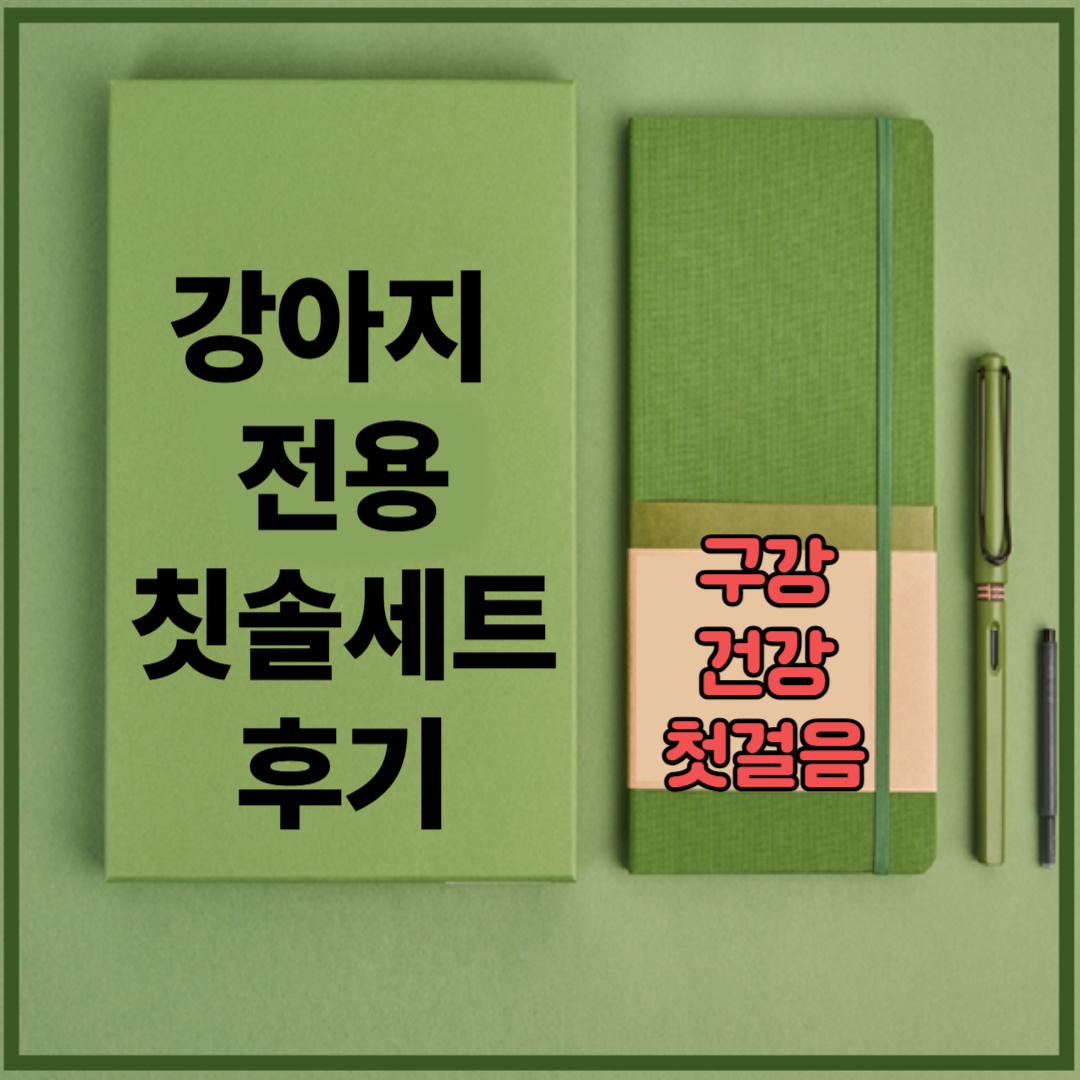 강아지 전용 칫솔 세트 후기 – 구강 건강 지키는 첫걸음