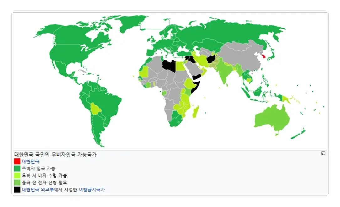 공항에서 비자와 여권을 확인하는 장면