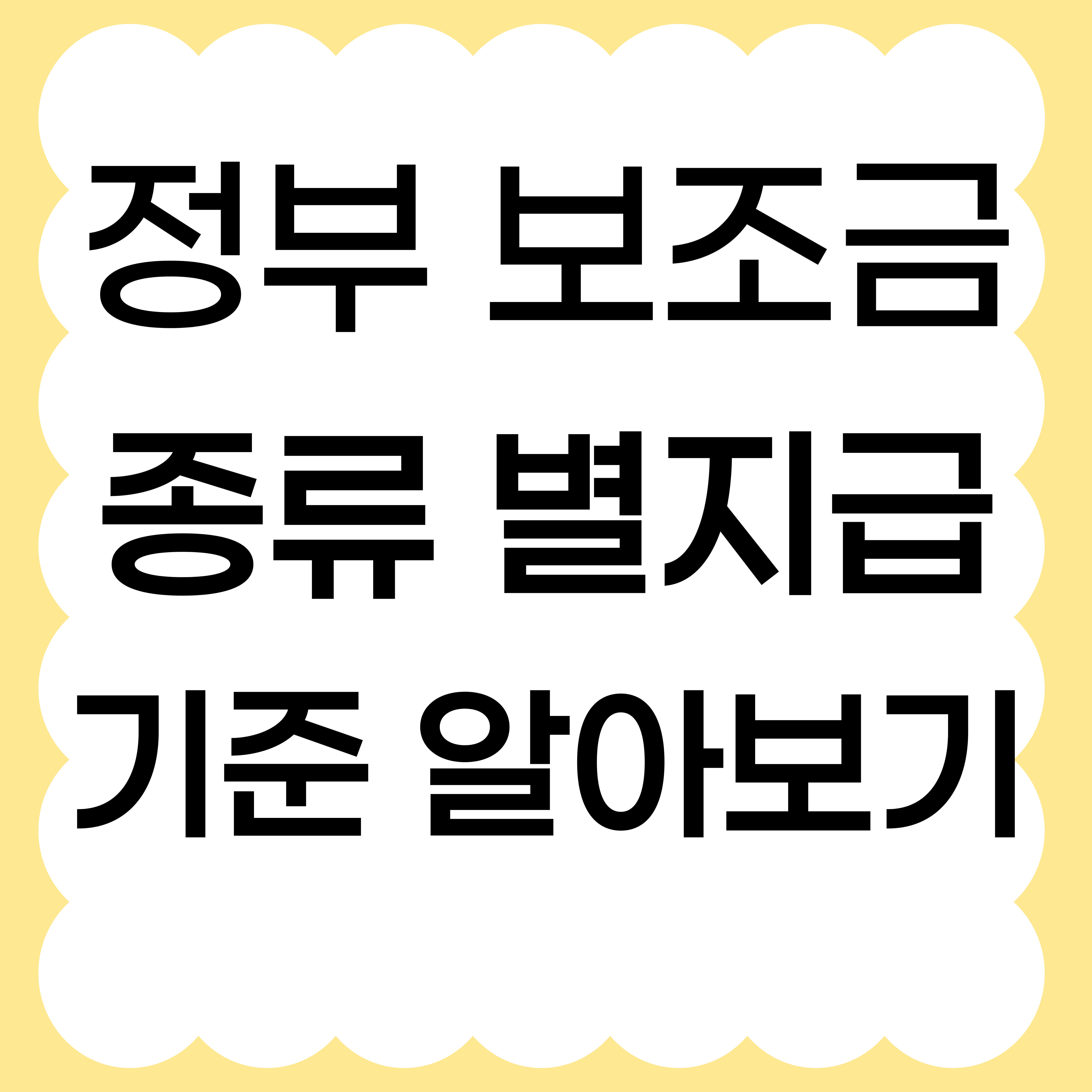 정부 보조금 종류 별 지급 기준 알아보기