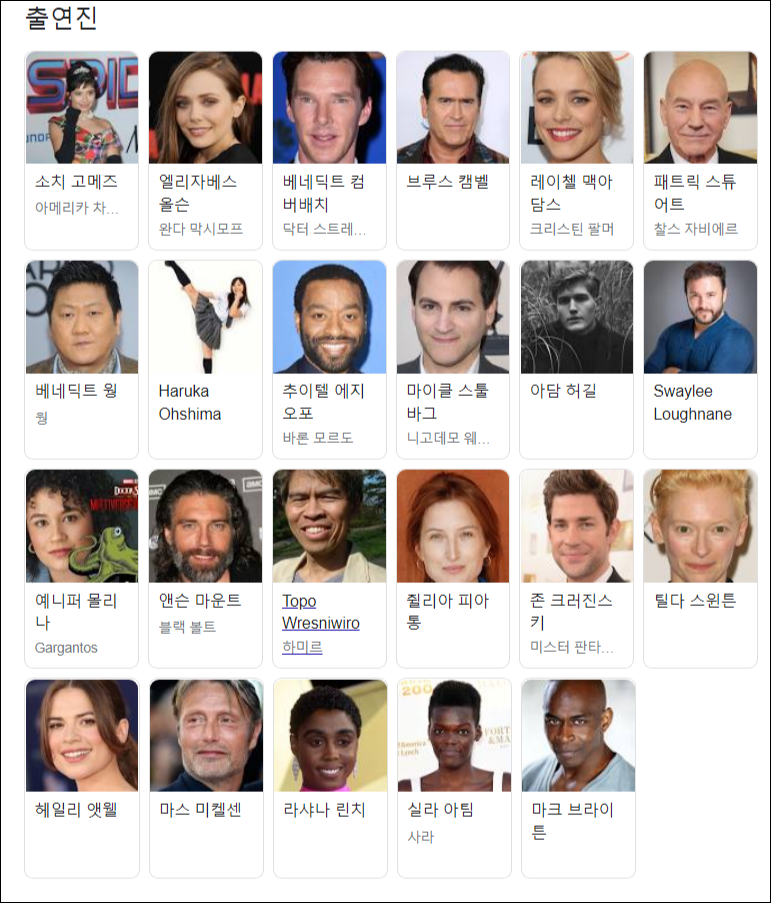 닥터스트레인지2-출연배우