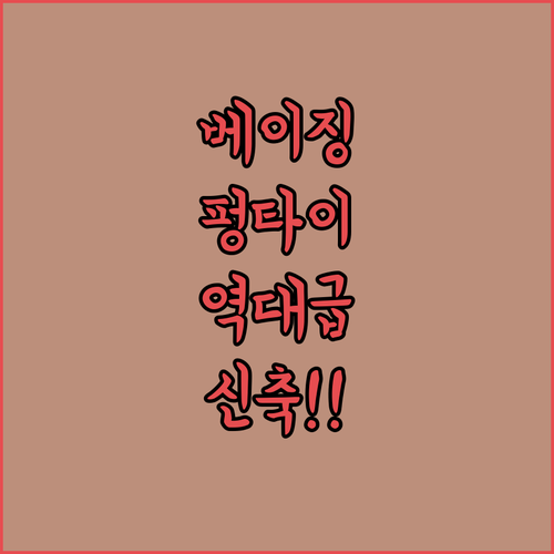 베이징 여행 펑타이구 호텔 추천 시설..