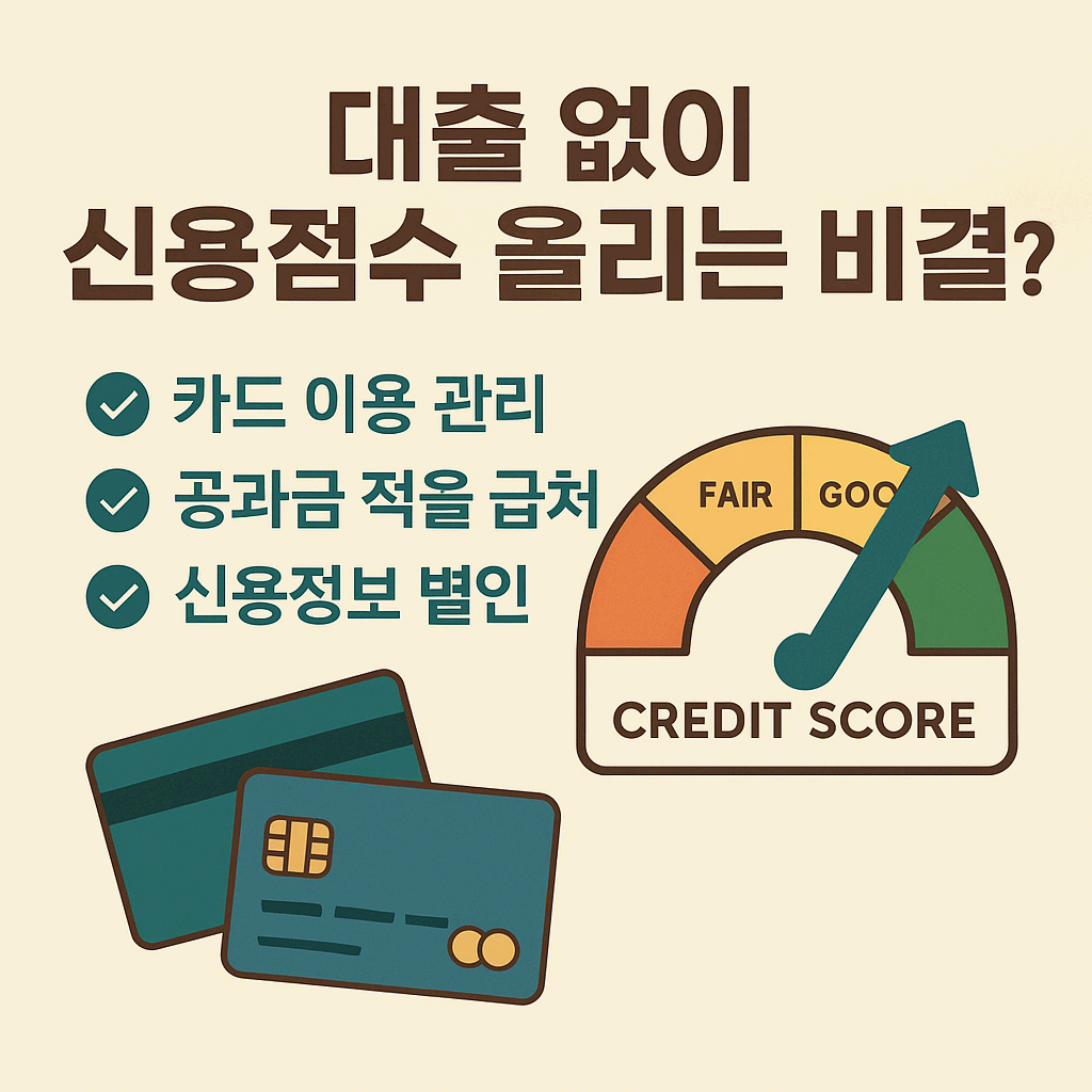 대출 없이 신용점수 올리는 비결은?