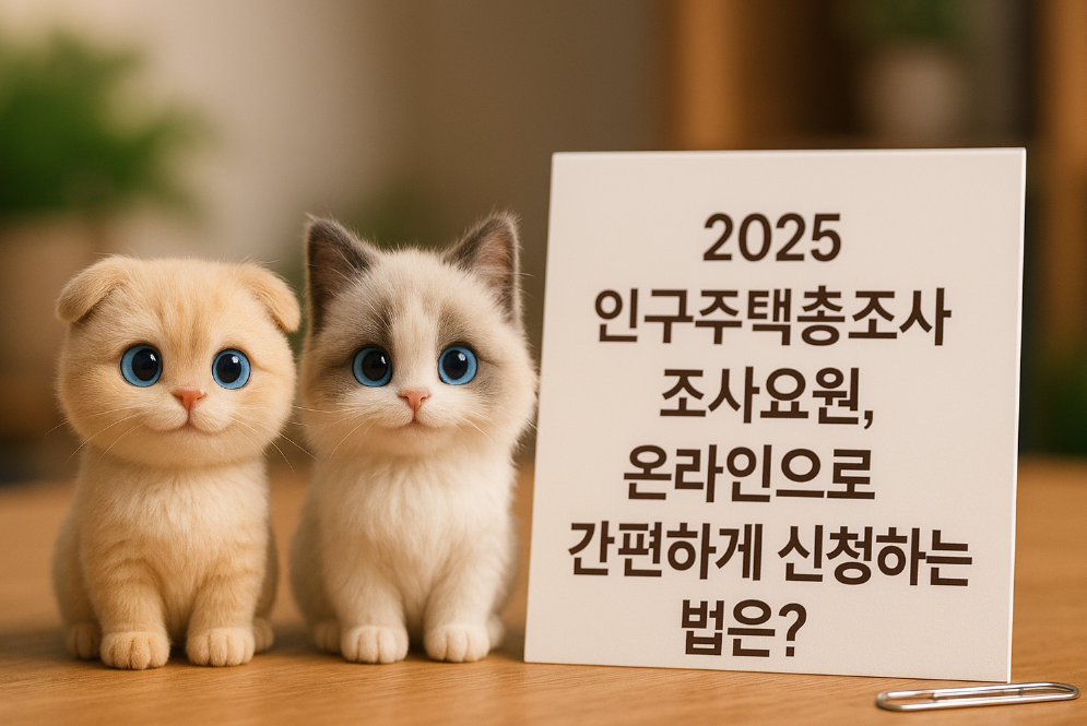 2025 인구주택총조사 조사요원, 온라인으로 간편하게 신청하는 법은?