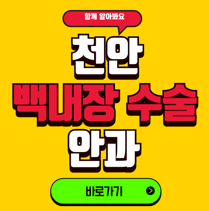 천안 백내장 안과