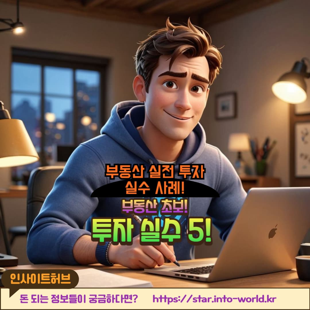 반드시 피해야 할 부동산 초보자의 투자 실수 5가지