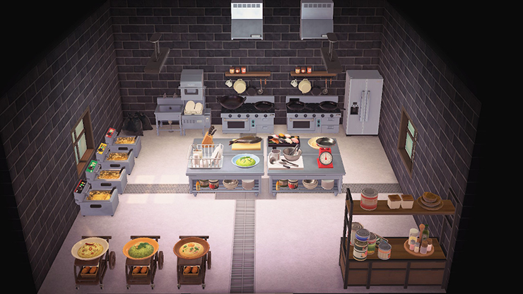 레스토랑 인테리어 모동숲 해피홈 파라다이스