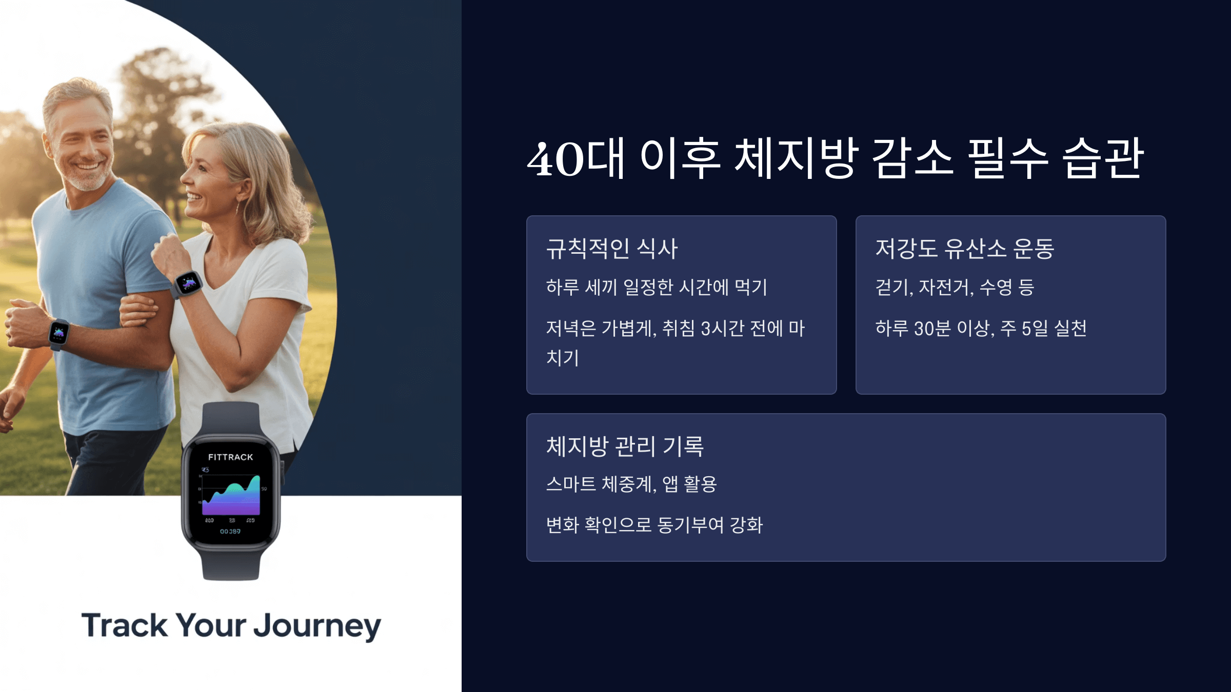 40대 이후 체지방 감소를 위한 필수 습관
