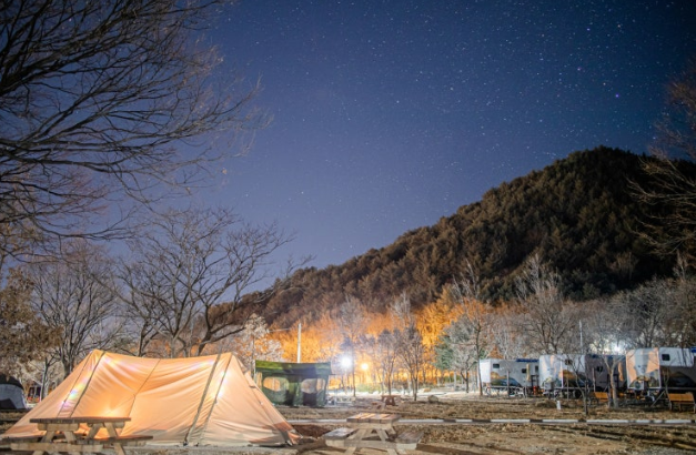 설악산 설악동 캠핑장 모습