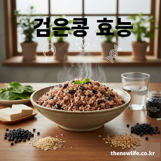 검은콩이 포함된 잡곡밥 한 그릇 – 단백질과 항산화 성분이 풍부한 건강식