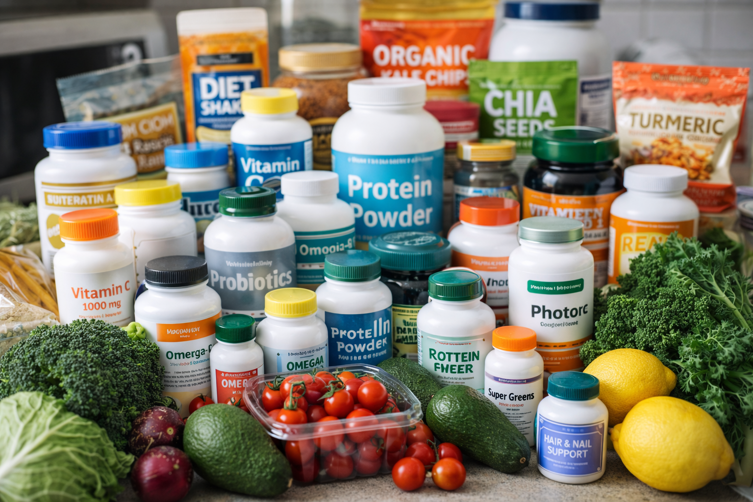 다양한 식재료와 영양제